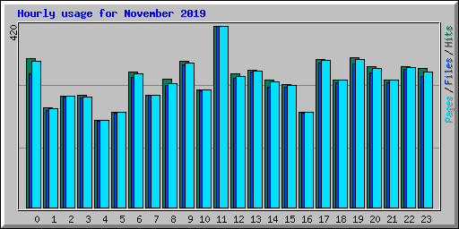 Hourly usage for November 2019
