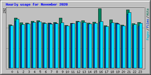 Hourly usage for November 2020