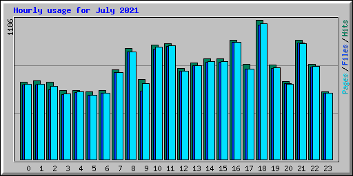 Hourly usage for July 2021