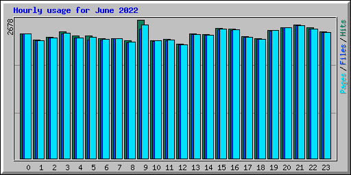 Hourly usage for June 2022