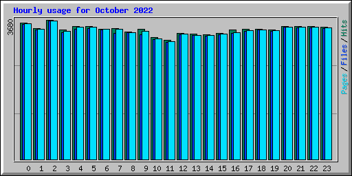 Hourly usage for October 2022