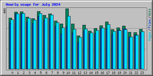 Hourly usage for July 2024