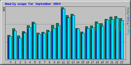 Hourly usage for September 2024