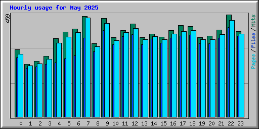 Hourly usage for May 2025