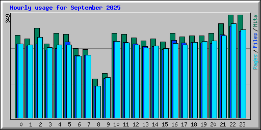 Hourly usage for September 2025
