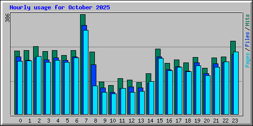 Hourly usage for October 2025