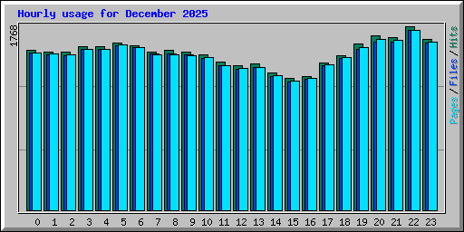 Hourly usage for December 2025