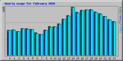 Hourly usage for February 2026