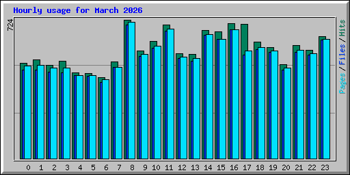 Hourly usage for March 2026